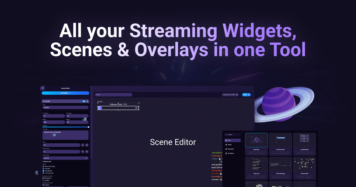Twitch Scene Editor from Sound Alerts