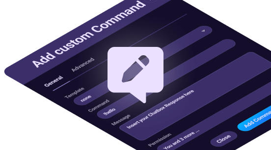Habilitar comandos personalizados com seu próprio conteúdo de mensagem
